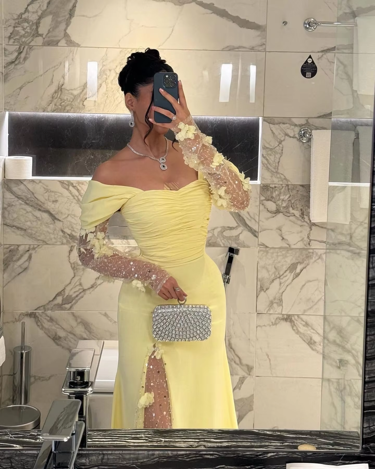 Elegant Yellow Prom Dresses Long Off Shoulder Formal Wedding Party Dress