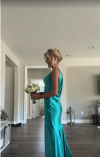 Sexy V Neck Sleeveless Evening Dress Long Prom Dresses Online     fg6680