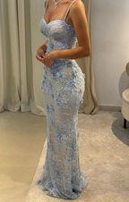 Mermaid Spaghetti Straps Long Prom Dress Evening Dress fg8221