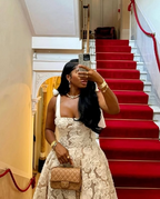 A Line White Prom Dress, Evening Party Dress For Women    fg7445