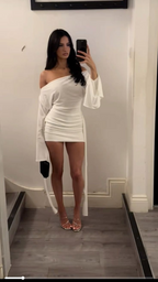 Fancy Long Sleeve White Short Party Dress Mini Cocktail