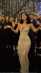 Sexy Mermaid Straps Champagne Sequin Long Prom Dresses Inspiration Prom Dress Senior Graduation Dress fg8352