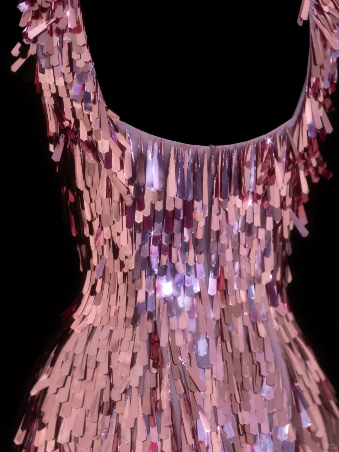 uschichubs-Pink Exquisite Short Sequin Homecoming Dress Birthday Party Dress gh5378