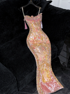 Gorgeous Sparkling Beaded Sequin Exquisite Embroidery Mermaid Design  Evening Dress Prom Dresses Outfit TP4161