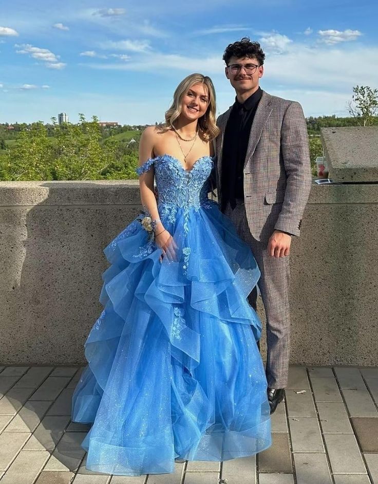 A Line Off Shoulder Blue Prom Dress Formal Dress Long Evening Party Dresses  fg7780