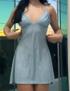 Sparkly Blue Homecoming Dress Birthday Outfit Short Evening Dress Cocktail Dresses Short Party Dress   fg7989