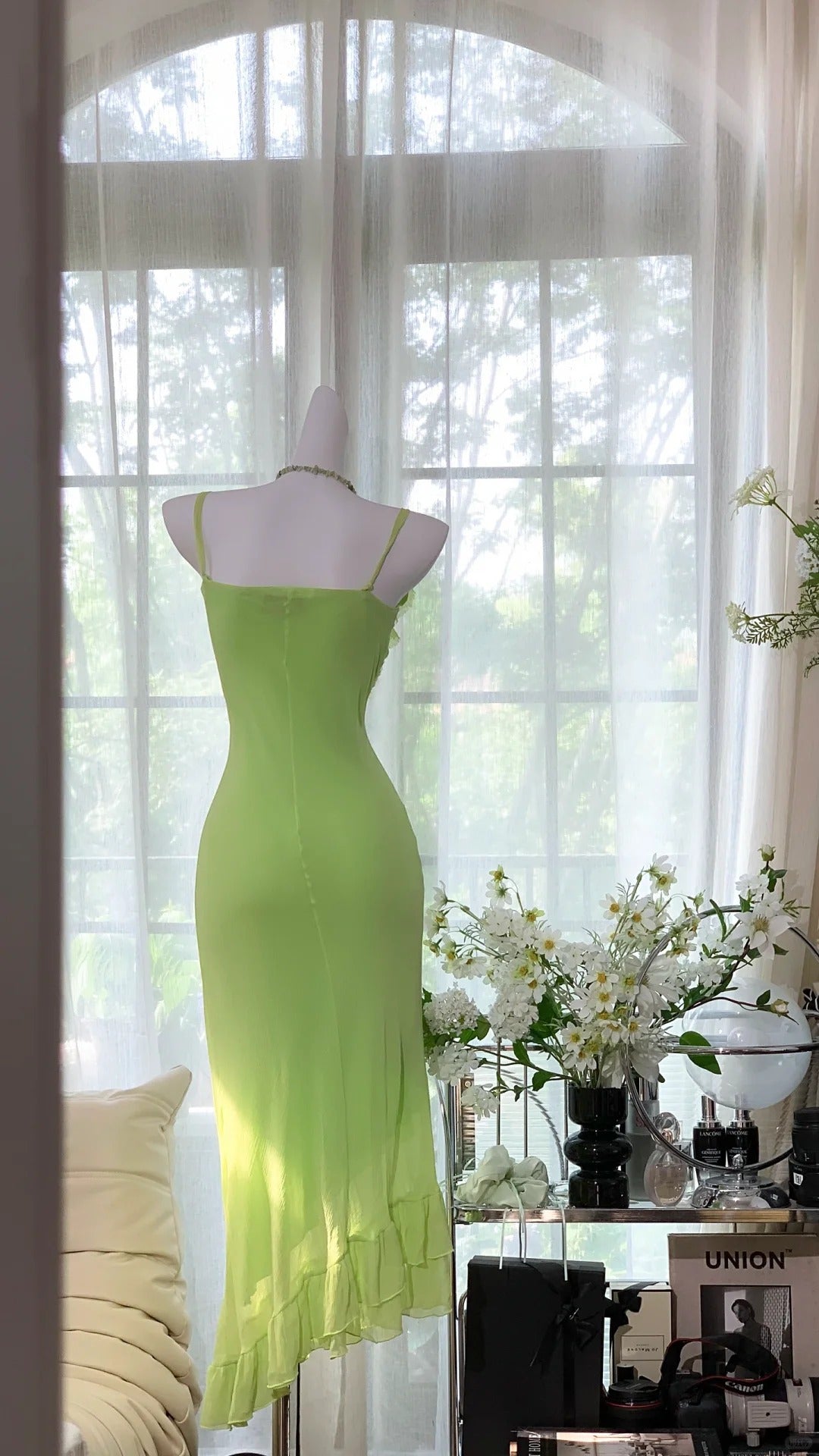 Green Mermaid Dress Vintage Party Dress Evening Dress Prom Dresses     cg25708