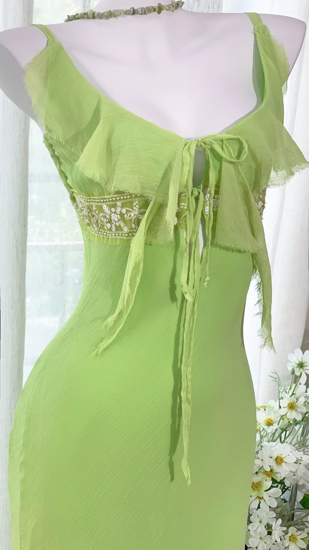 Green Mermaid Dress Vintage Party Dress Evening Dress Prom Dresses     cg25708