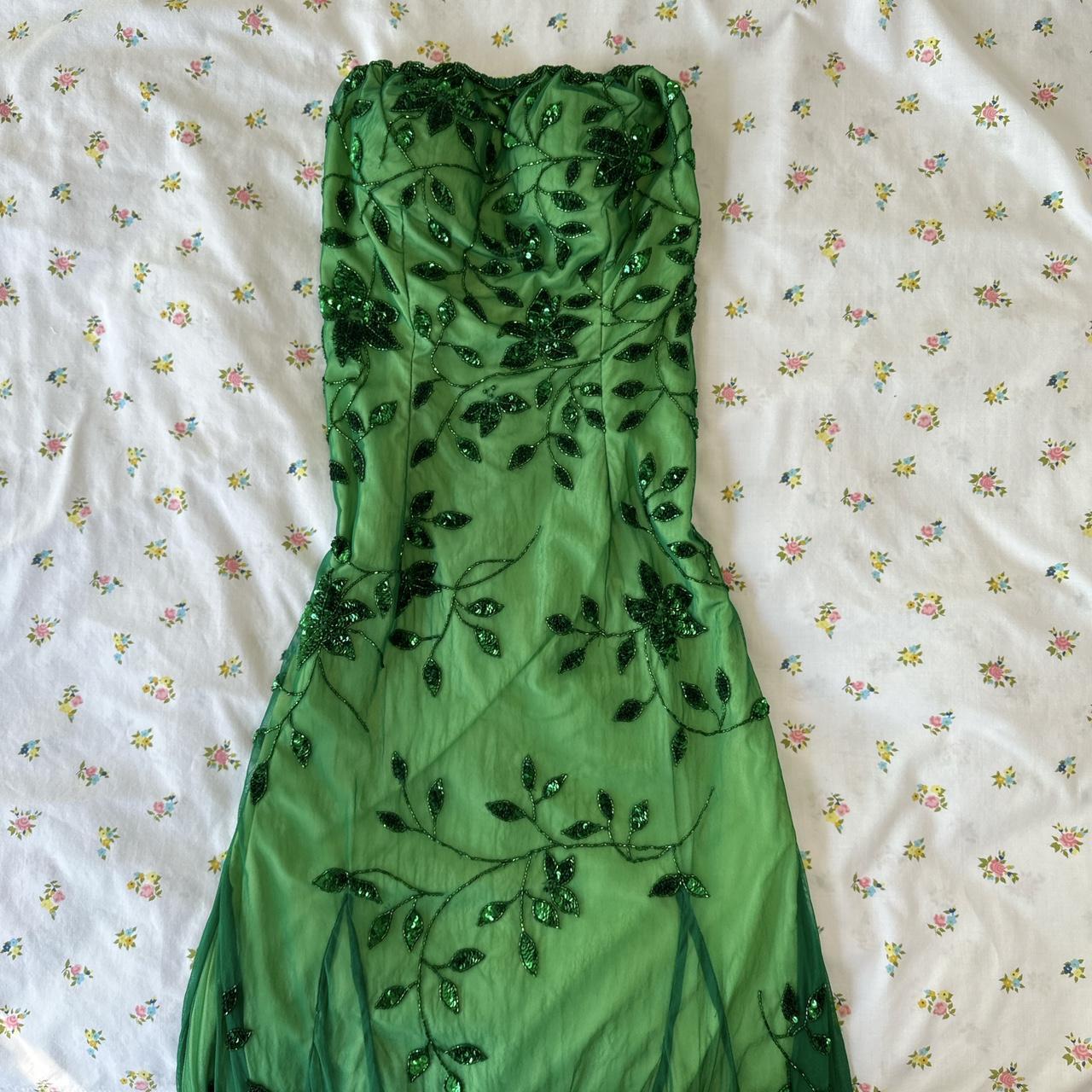 Vintage Women's Green Prom Dress Formal Dress Evening Party Dresses  fg7784