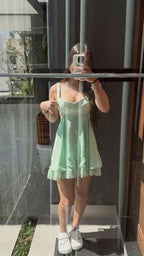 Green Birthday Dress Homecoming Dress Short Party Dress    fg7743