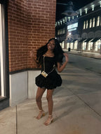 Black Birthday Dress Homecoming Dress Short Party Dress    fg7729