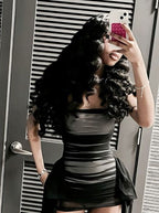 Black Short Prom Dress Birthday Party Dress Homecoming Dress   fg8099