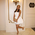 Elegant White A Line Homecoming Dress Short Birthday Dresses