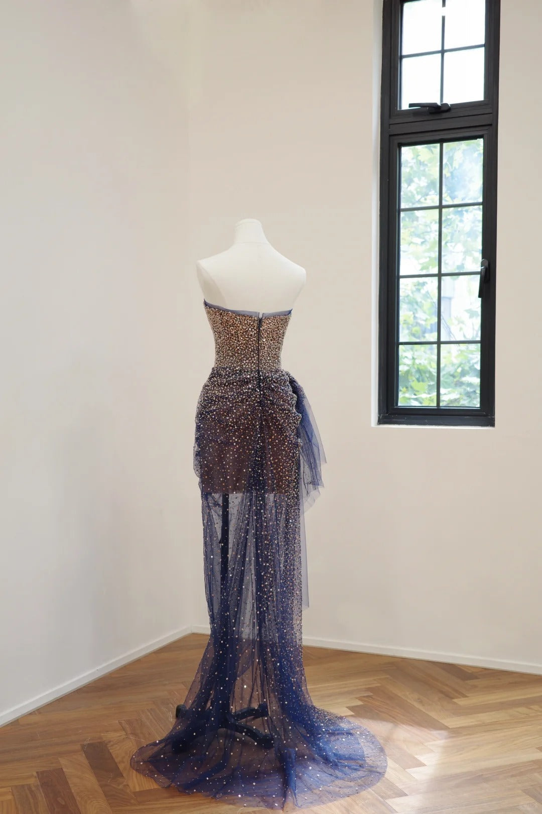 uschichubs-Gold Dark Blue Shiny Short Sequin Homecoming Dress Prom Dress Evening Dress Party Dress gh5053