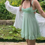 Green Birthday Dress Homecoming Dress Short Party Dress    fg7743