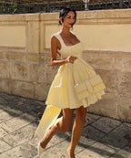 Sleeveless High-Waist Mini Dress Homecoming Dress Short Party Dress    fg7801