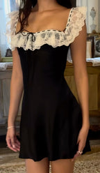 Black Short Prom Dress Lace Homecoming Dress Short Party Dress    fg7639