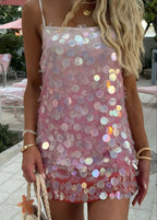 Pink Short Sequin Homecoming Dress Holiday/Cocktail Party Dress gh4853