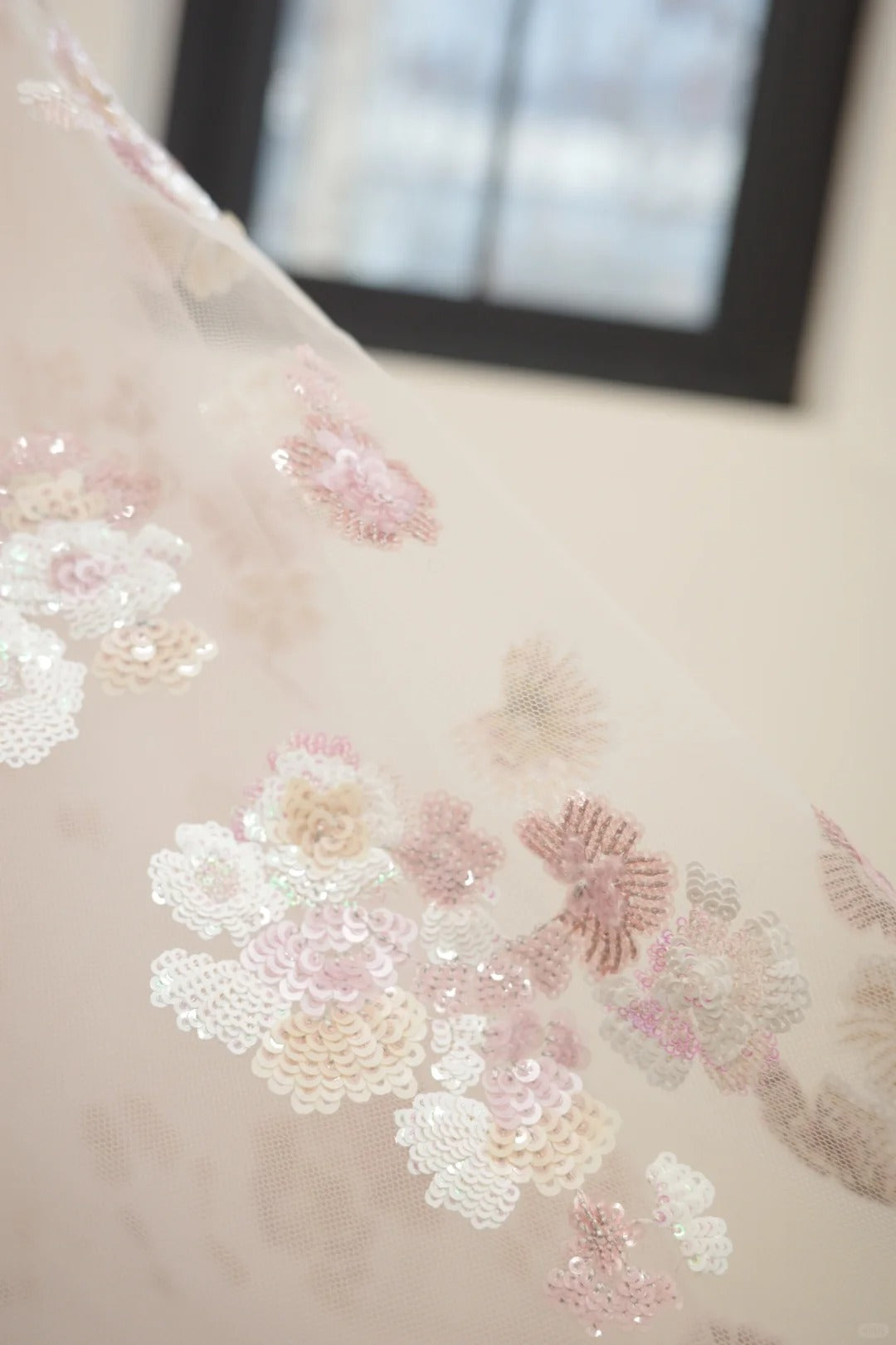 uschichubs-Pink floral fashion long tulle sequin homecoming dress birthday dress Prom dress evening dress gh5071