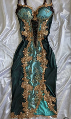 uschichubs-Turquoise Green Shiny Fashion Short/Mid-Length Chiffon Sequin Homecoming Dress Birthday Party Dress gh5008