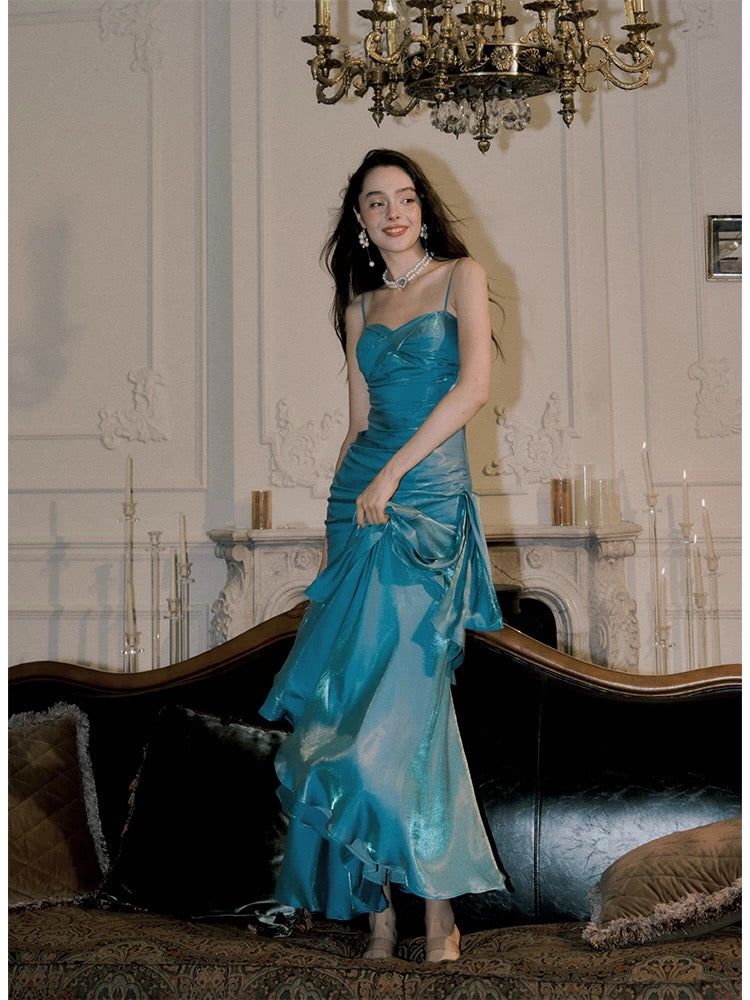 Chic Green Straps Sweetheart Long Formal Dress, Green Prom Dress Evening Dress       fg6521