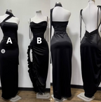 Sexy Black Sheath Prom Dresses Gala Dress Woman for Party