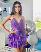 Cute Sleeveless Backless Homecoming Dresses