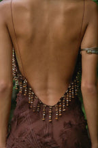 Sexy Mermaid Spaghetti Straps Satin Beaded Backless Long Prom Dress, Party Dress, Evening Dress GG2482