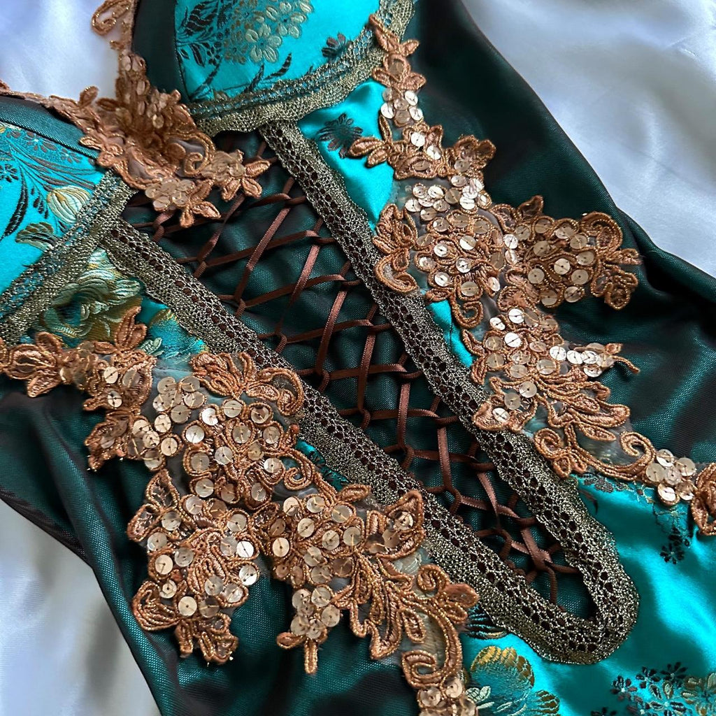 uschichubs-Turquoise Green Shiny Fashion Short/Mid-Length Chiffon Sequin Homecoming Dress Birthday Party Dress gh5008