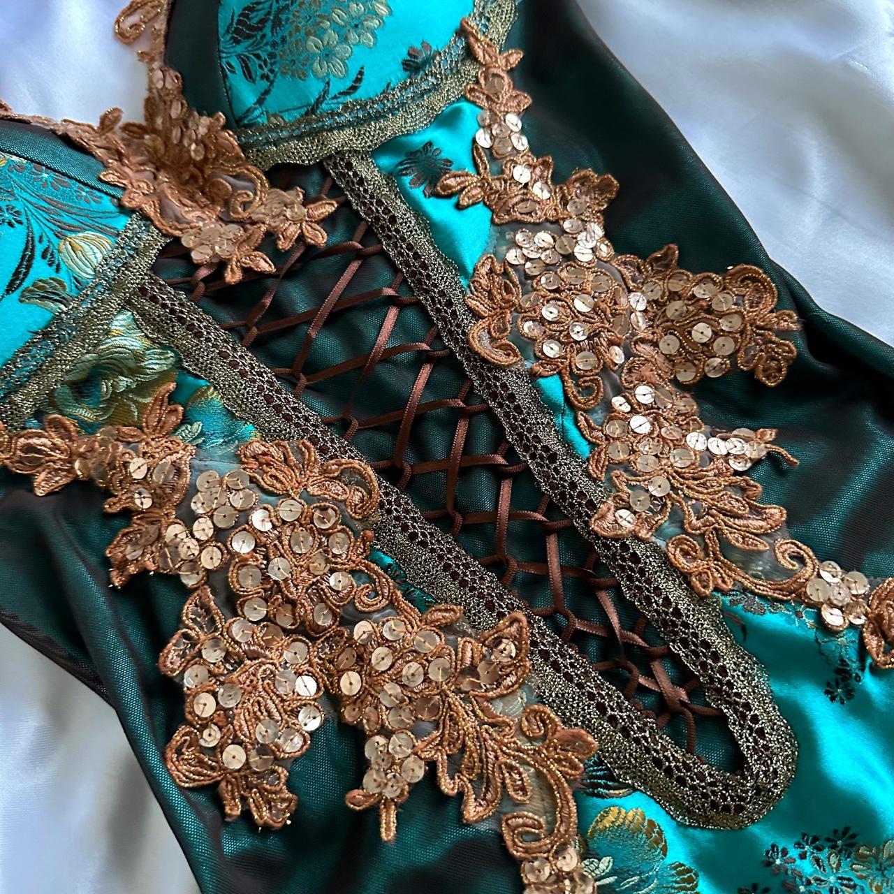 uschichubs-Turquoise Green Shiny Fashion Short/Mid-Length Chiffon Sequin Homecoming Dress Birthday Party Dress gh5008