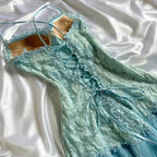 _____owder Blue Sparkling Charming Retro Princess Stunning Unique Fashionable Beautiful Elegant Delicate Lace Short Lace Sequin Homecoming Dress Prom Dress Evening Dress Birthday Party Dress Prom Dress gh3916