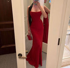 Sexy Mermaid Strapless Red Prom Dresses 21th Birthday Outfit P2021