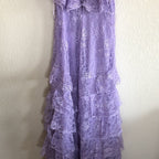 Vintage Lilac A-Line Lace Tiered Prom Dress Party Dress Evening Dress TP4503