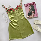 Cute Sheath Straps Short Green Homecoming Dresses P2291