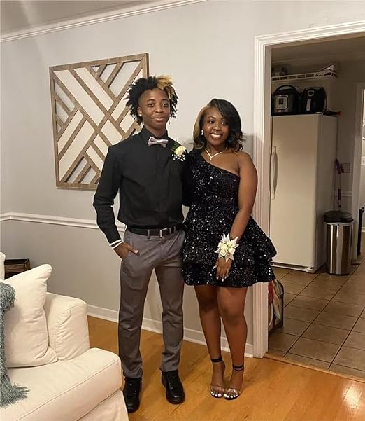 Sexy Birthday Dresses Black Sequin Homecoming Dresses Birthday Outfits P366