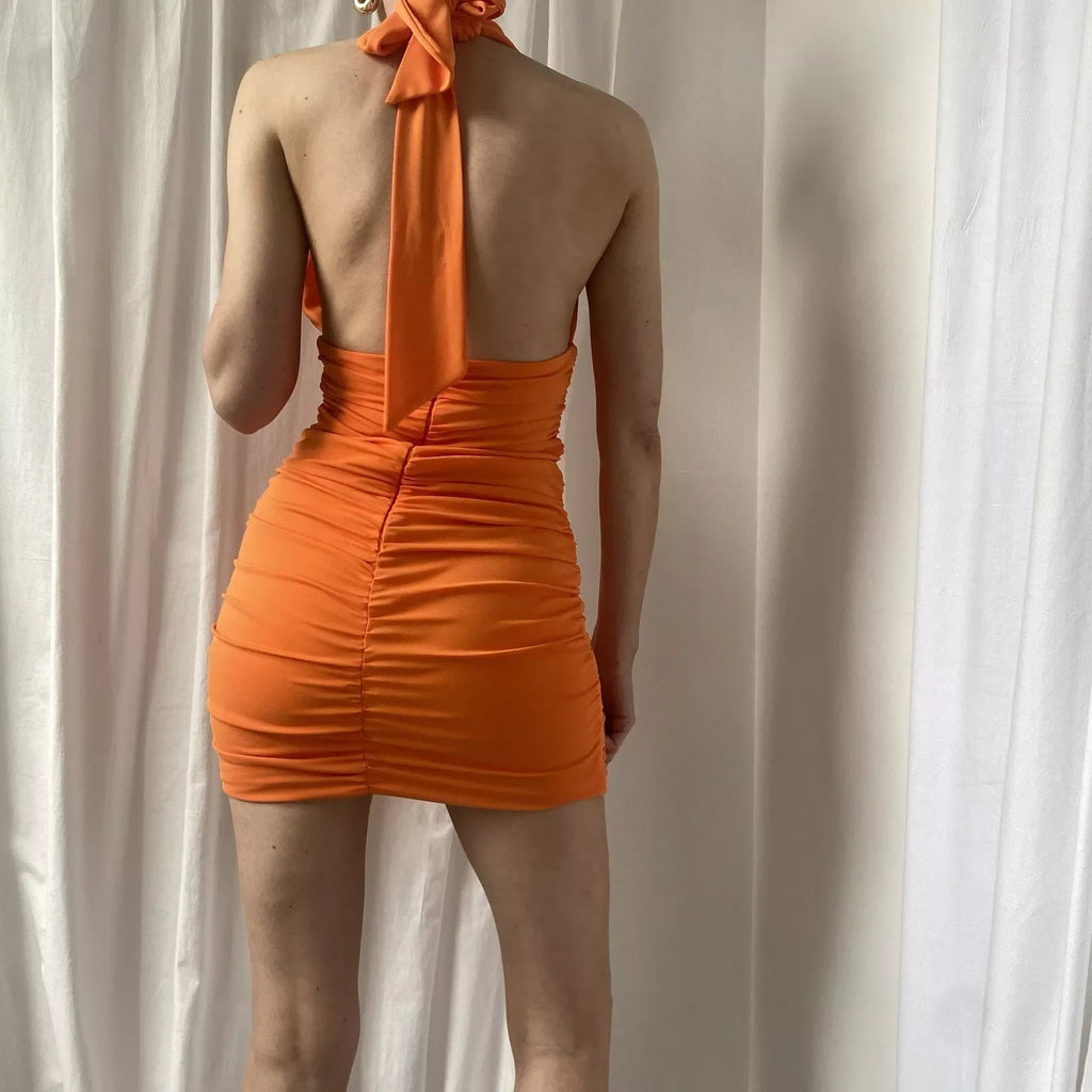 Fancy Short Orange Dress Outfit Casual Hoco Dresses