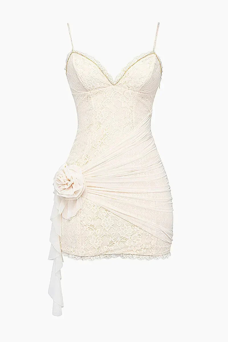 Sexy Lace V-neck Sling Bodycon Homecoming Dress Short