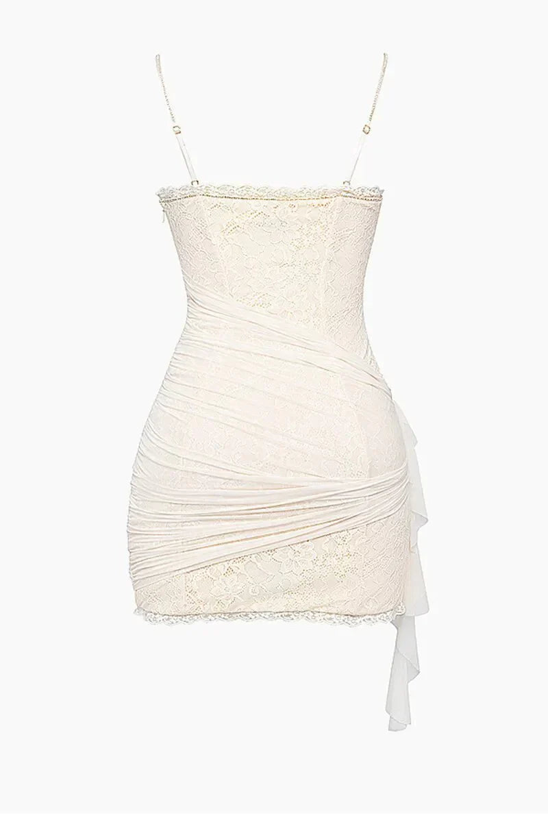 Sexy Lace V-neck Sling Bodycon Homecoming Dress Short