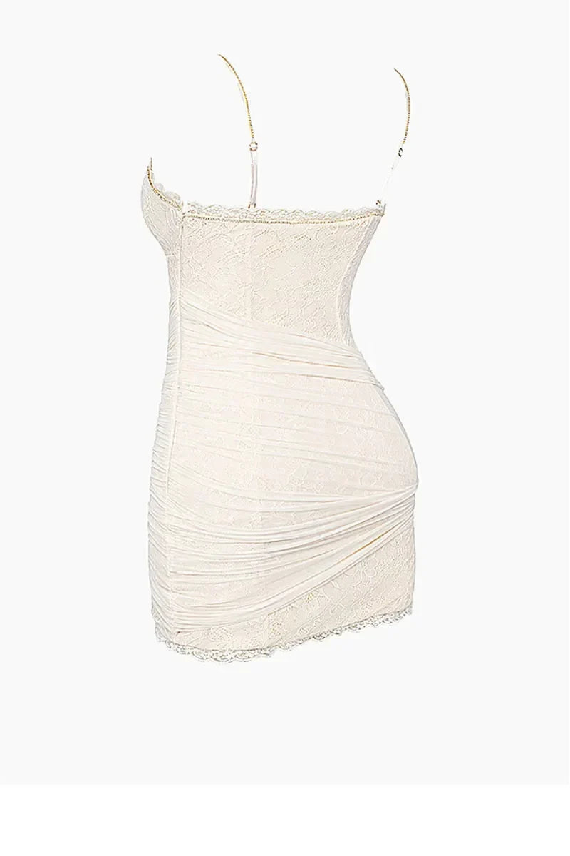 Sexy Lace V-neck Sling Bodycon Homecoming Dress Short