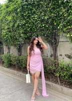 17th Birthday Pink Strapless Chiffon Slim Fit Hip Homecoming Dress P3863