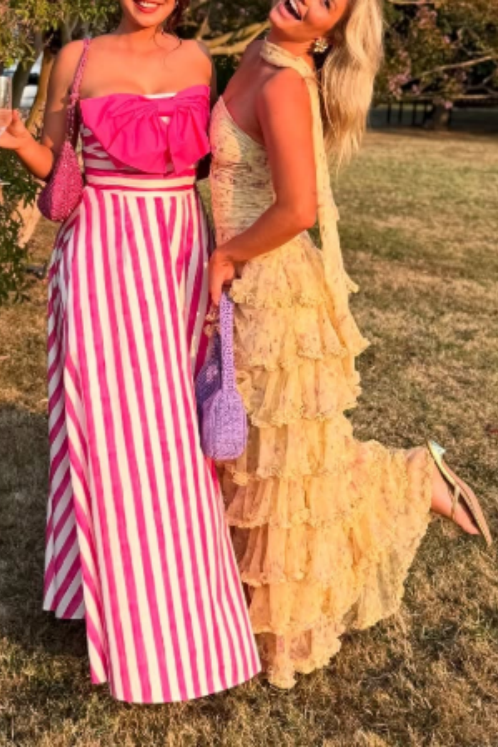 (Dress fabrics are out of stock, only other floral fabrics can be made)uschichubs-Yellow floral long chiffon party dress wedding guest dress gh5202