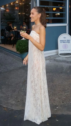 Elegant Lace Prom Dress Sheath Strapless Evening Gown Long Party Dress Formal Dress TP4749