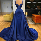 royal blue prom dresses, simple prom dress, detachable skirt prom dresses gh1980