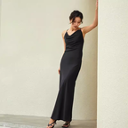 Simple Mermaid Straps Black Prom Dress 21th Birthday Outfits P680