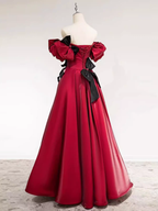 Princess A line Off The Shoulder Party Dresses Red Prom Dresses P947