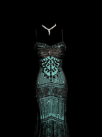 Aesthetic Mermaid Spaghetti Straps Green Prom Dress Long Party Dress SD2919