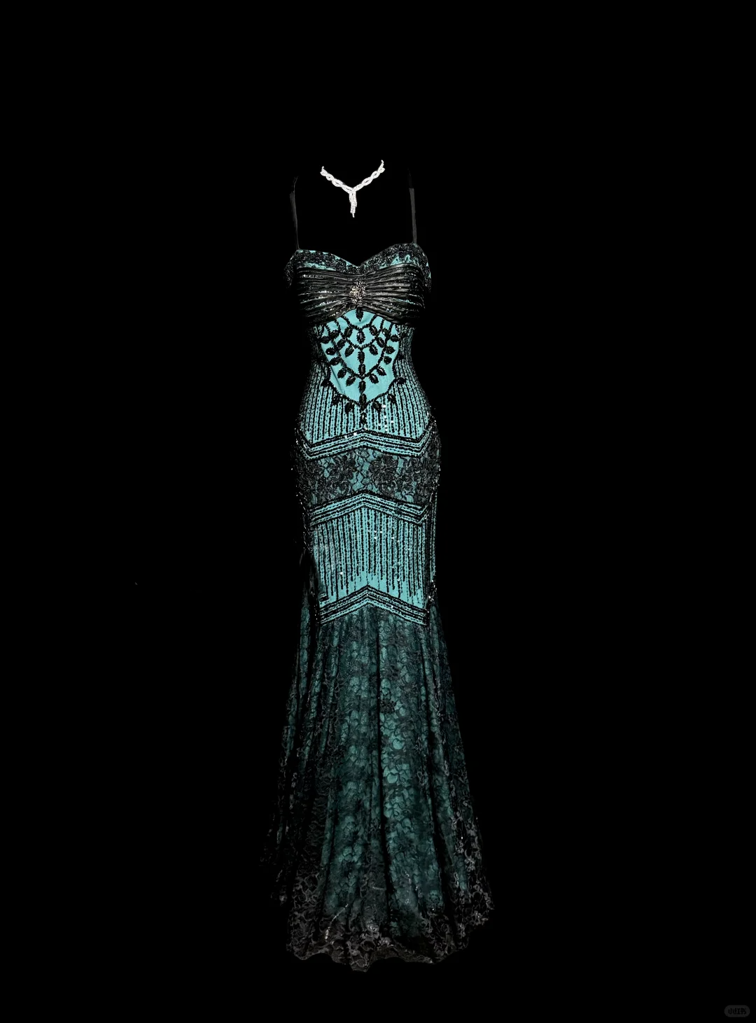 Aesthetic Mermaid Spaghetti Straps Green Prom Dress Long Party Dress SD2919