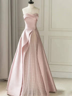 Elegant Strapless Formal Evening Dresses Long Event Party Dress