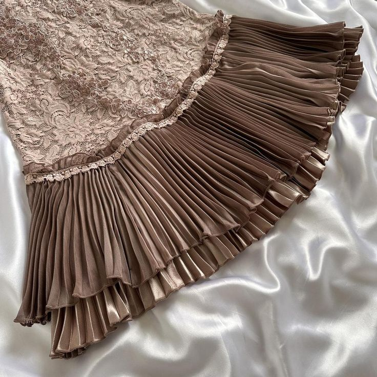 Brown Vintage Lace Beading Pleated Birthday Party Dress Short Homecoming Dress S346