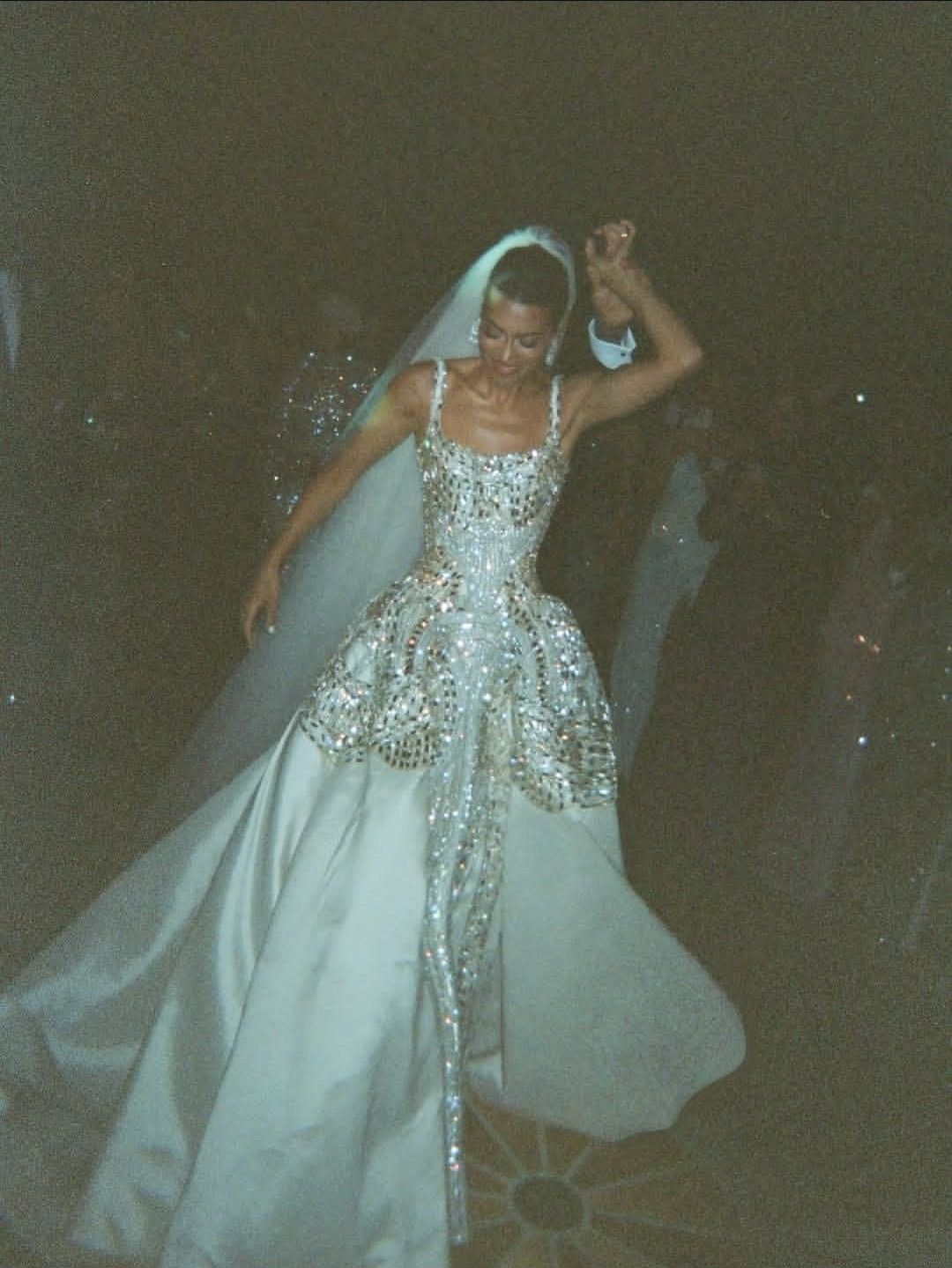 White Beaded Wedding Dress Luxuriys Sequin Bridal Dress fg8224